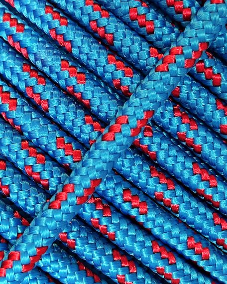 PES reinforced djembe drum rope 4 mm Blue / Red 10 m