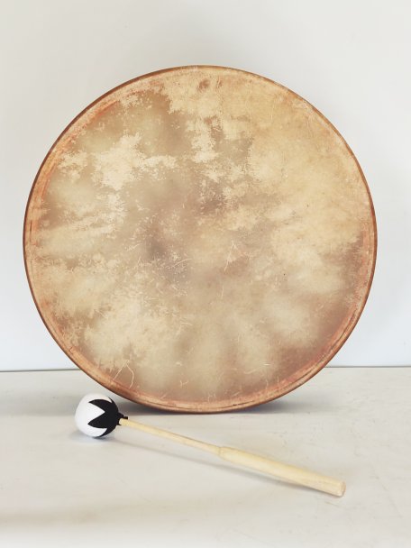 Shamanic drum for ceremonies and sacred rituals - Shamanic drum Depilated cow skin 18″ 