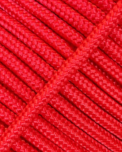 PES reinforced djembe drum rope 4 mm Red 10 m