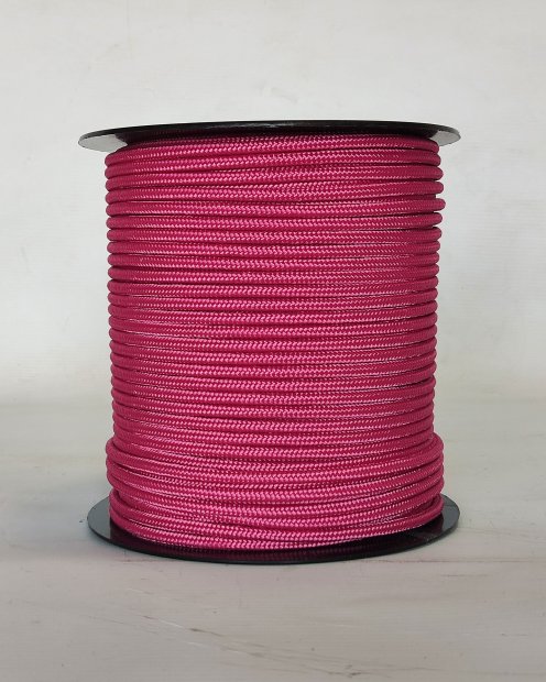 PES reinforced djembe drum rope 5 mm Raspberry 100 m