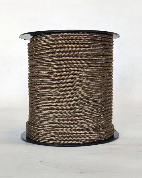 PES reinforced djembe drum rope 5 mm Copper brown 100 m