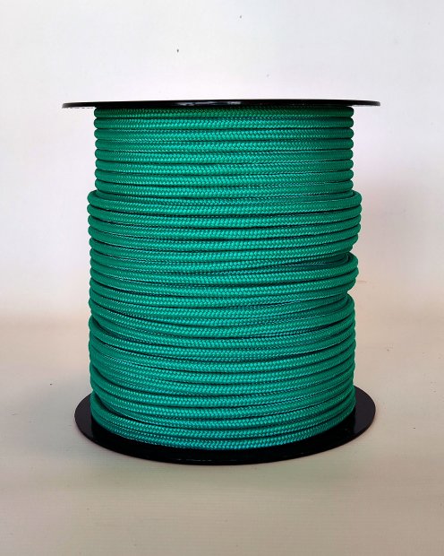 PES reinforced djembe drum rope 5 mm Emerald green 100 m