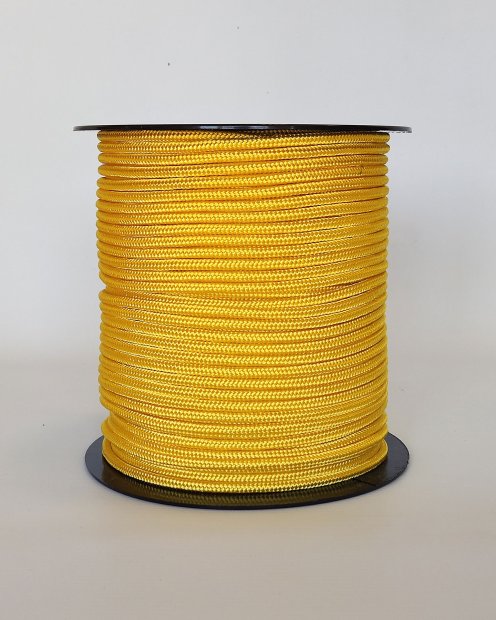 PES reinforced djembe drum rope 5 mm Sunflower yellow 100 m