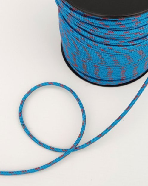 PES reinforced djembe drum rope 4 mm Blue / Red 100 m