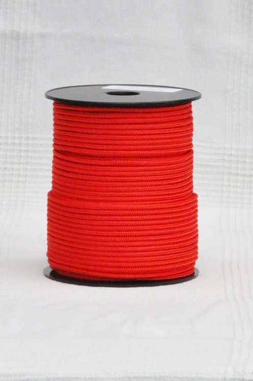 PES reinforced djembe drum rope 4 mm Red 100 m