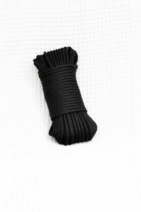 PES reinforced djembe drum rope 4 mm Black 10 m