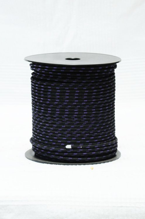 PES reinforced djembe drum rope 4 mm Black / Violet 100 m
