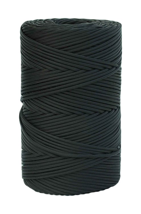 PA hollow djembe rope 4 mm Black 320 m