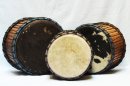 Set of three Ghana mini-dunduns: buy djundjuns (doum doums, doundouns, dununs) set