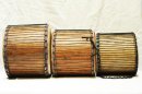 Set of three Ghana mini-dunduns: buy djundjuns (doum doums, doundouns, dununs) set