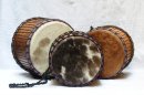 Set of three Ghana mini-dunduns: buy djundjuns (doum doums, doundouns, dununs) set
