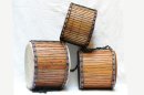 Set of three Ghana mini-dunduns: buy djundjuns (doum doums, doundouns, dununs) set