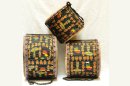 Set of three Ghana mini-dunduns: buy djundjuns (doum doums, doundouns, dununs) set