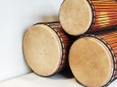 Lengue Guinea dunun drums set