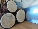 Set of dundun bass drums - Mali dunun set