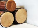 Rosewood (gueni) Guinea dunun drums set
