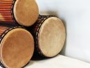 Lengue Guinea dunun drums set