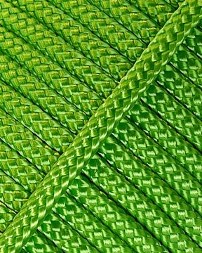 PES hollow djembe rope 5 mm Fluo green 100 m