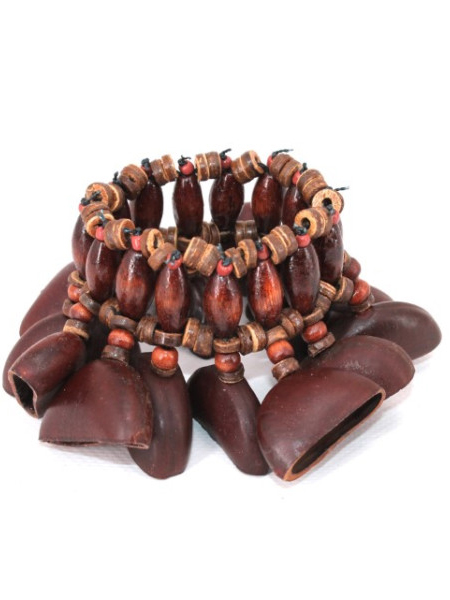 African seeds rattle - Entada rattle bracelet CRE16A
