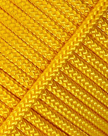 PES hollow djembe rope 6 mm Yellow 100 m