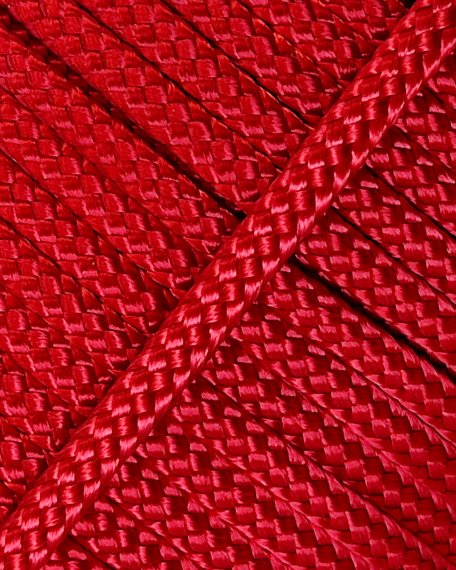 PES hollow djembe rope 5 mm Red 100 m