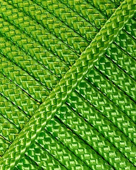 PES hollow djembe drum rope 4 mm Fluo green 100 m