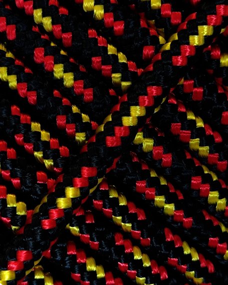 PES reinforced djembe rope 4 mm Black / Spain 100 m