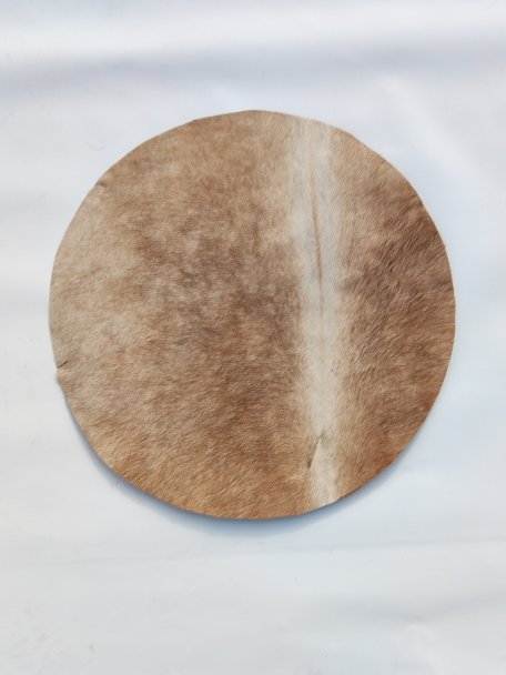 Semi-thick mule skin with hair for dunun drum M
