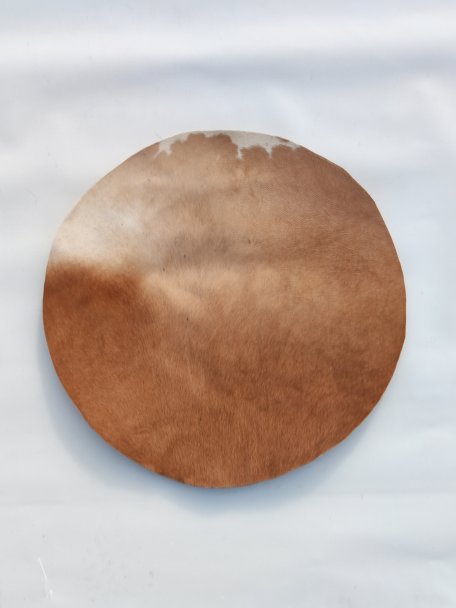 Very thin mule skin with hair for djembe drum M