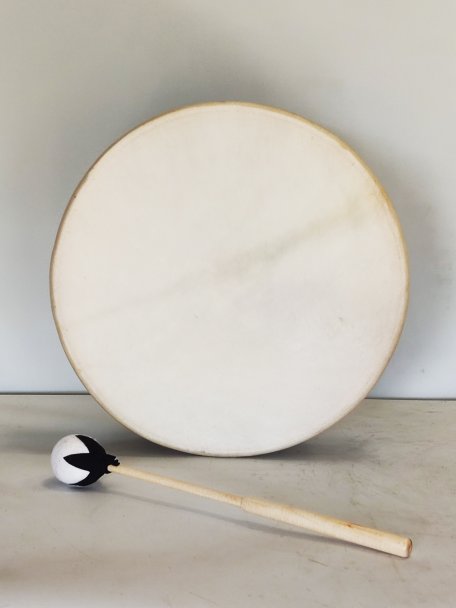 Shamanic drum for ceremonies and sacred rituals - Shamanic drum Depilated goat skin 14″ 