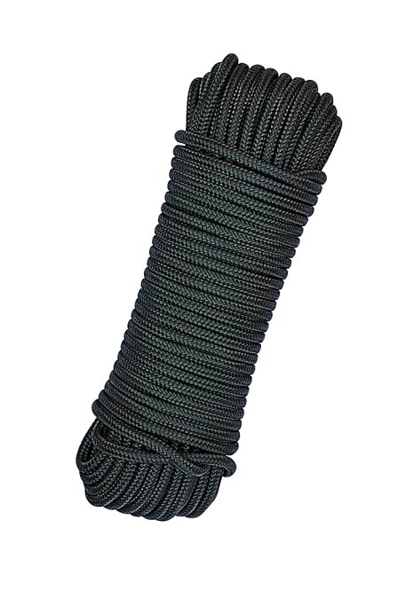 Braided rope with core Ø5 mm khaki 20 m - Djembe drum rope