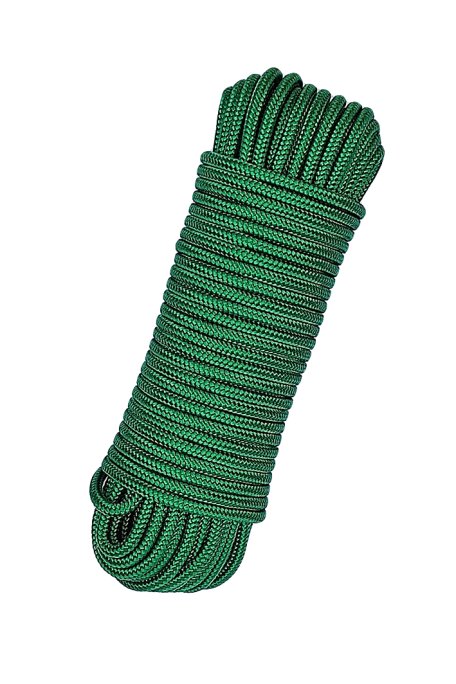 Braided rope with core Ø5 mm meadow green 20 m - Djembe drum rope
