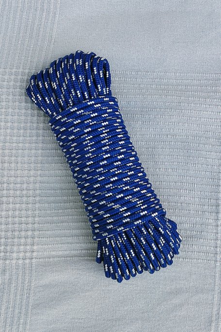 5 mm halyard (Bleu de France / ecru) - 20 m djembe drum rope
