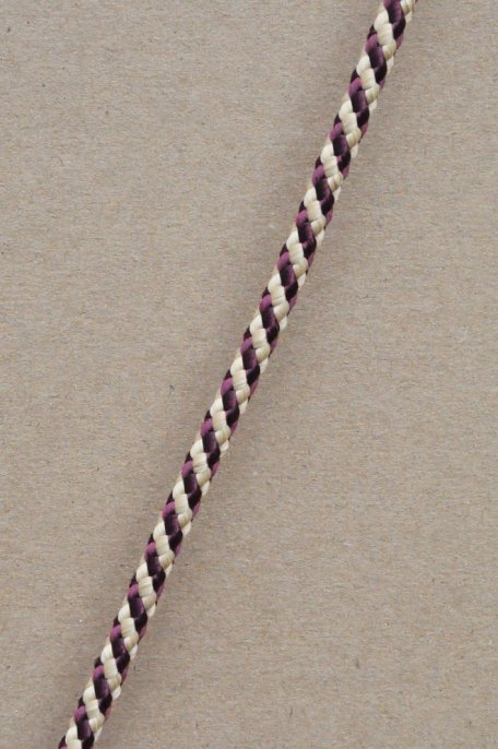 Ø5 mm djembe halyard (helix, bordeaux / beige, 100 m) - Rope for djembe drum