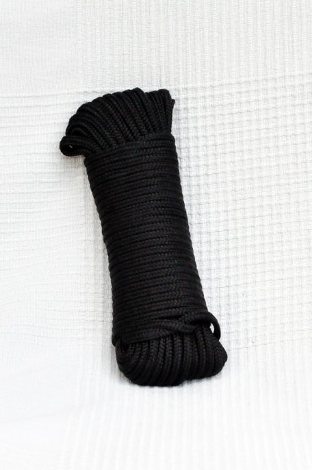 Braided rope Ø5 mm black for djembe drum