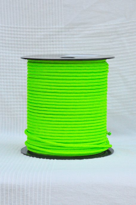 Neon green Ø5 mm prestretched alpine rope for djembe drum - Djembe rope