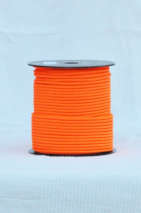 Neon orange Ø5 mm pre-stretched rope for djembe drum - Djembe rope