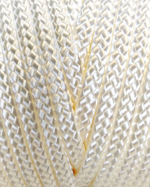 White Ø5 mm braided rope for djembe drum - Djembe rope