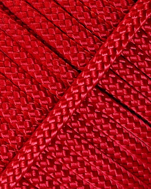 PES hollow djembe rope 6 mm Red 100 m