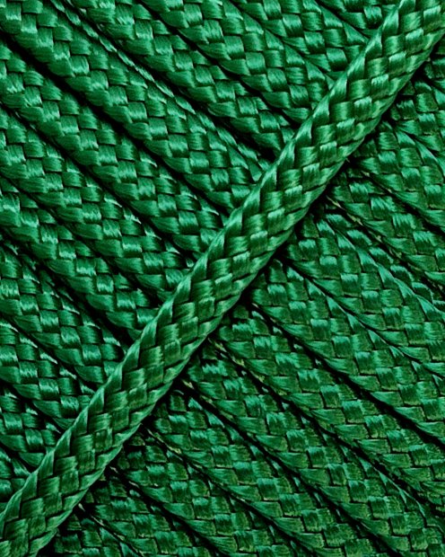 PES hollow djembe rope 6 mm Green 100 m