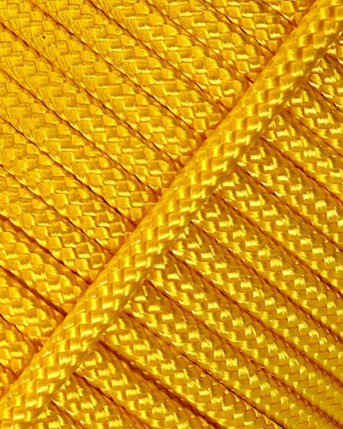 PES hollow djembe rope 6 mm Yellow 20 m