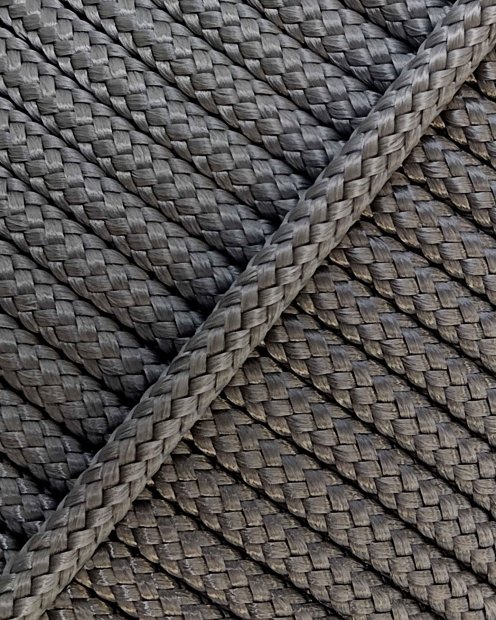 PES hollow djembe drum rope 4 mm Grey 100 m