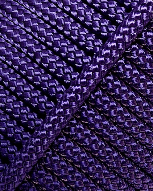 PES hollow djembe drum rope 4 mm Violet 100 m