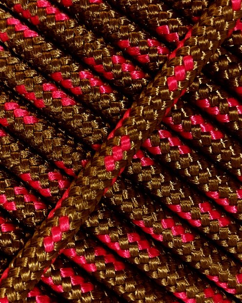 PES reinforced djembe drum rope 5 mm Brass / Raspberry 20 m