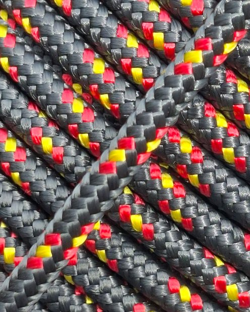 Second choice PES reinforced djembe drum rope 5 mm Black / Spain 100 m