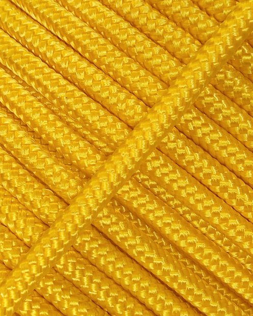 PES reinforced djembe rope 5 mm Sunflower yellow 100 m