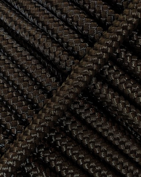 Braided rope with core Ø5 mm khaki 100 m - Djembe drum rope