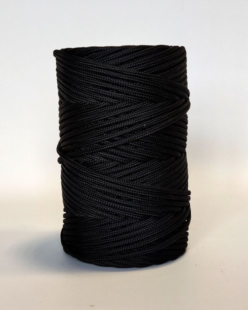PA hollow djembe rope 5 mm Black 210 m
