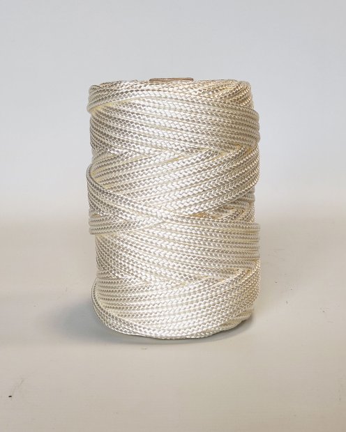 White Ø5 mm braided rope for djembe drum - Djembe rope