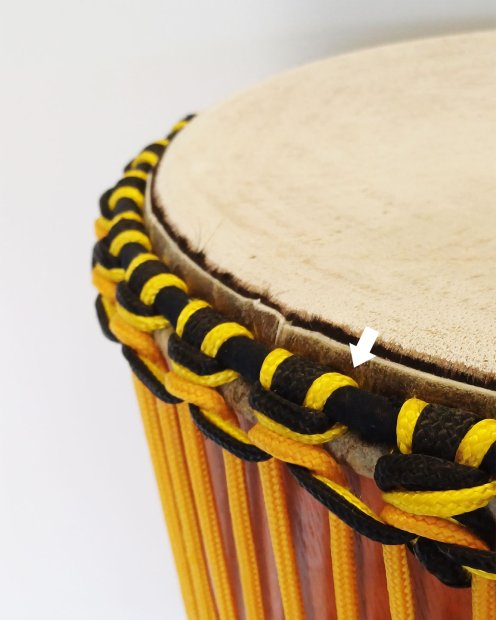 PES hollow djembe rope 5 mm Yellow 100 m
